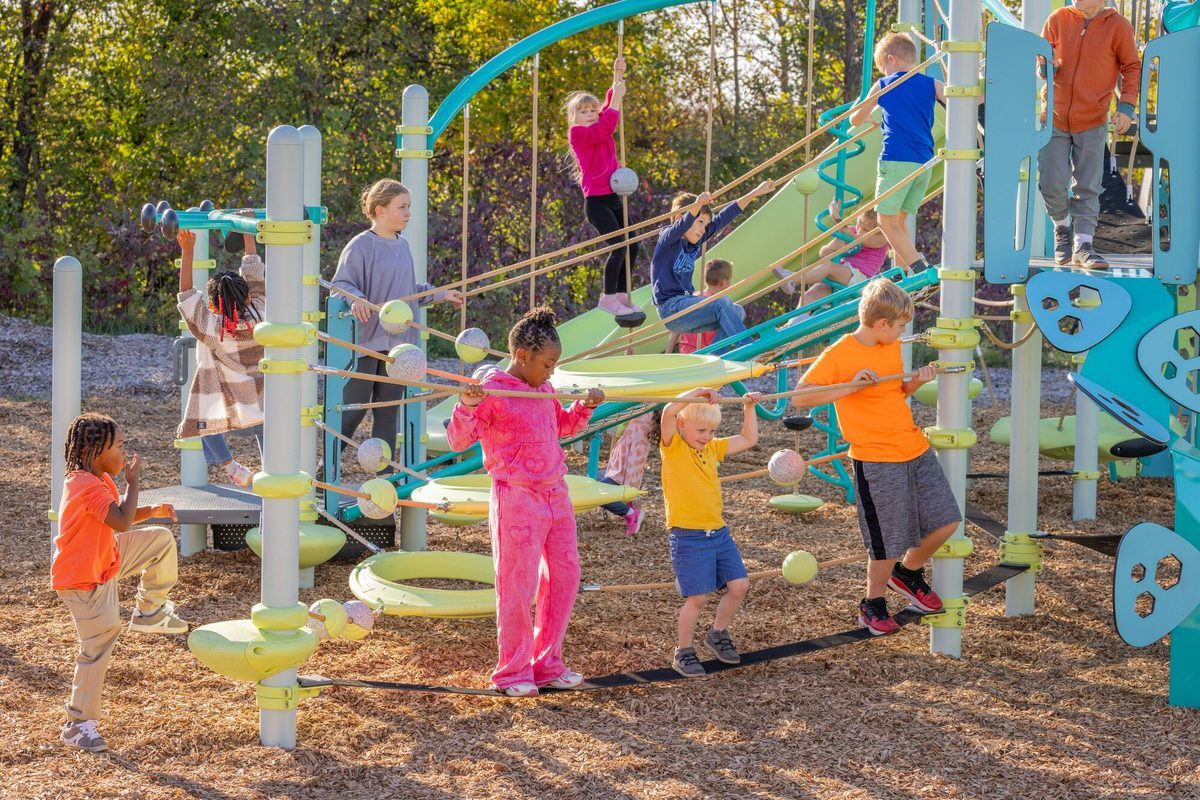 Kids playing on Flagship Recreation playground