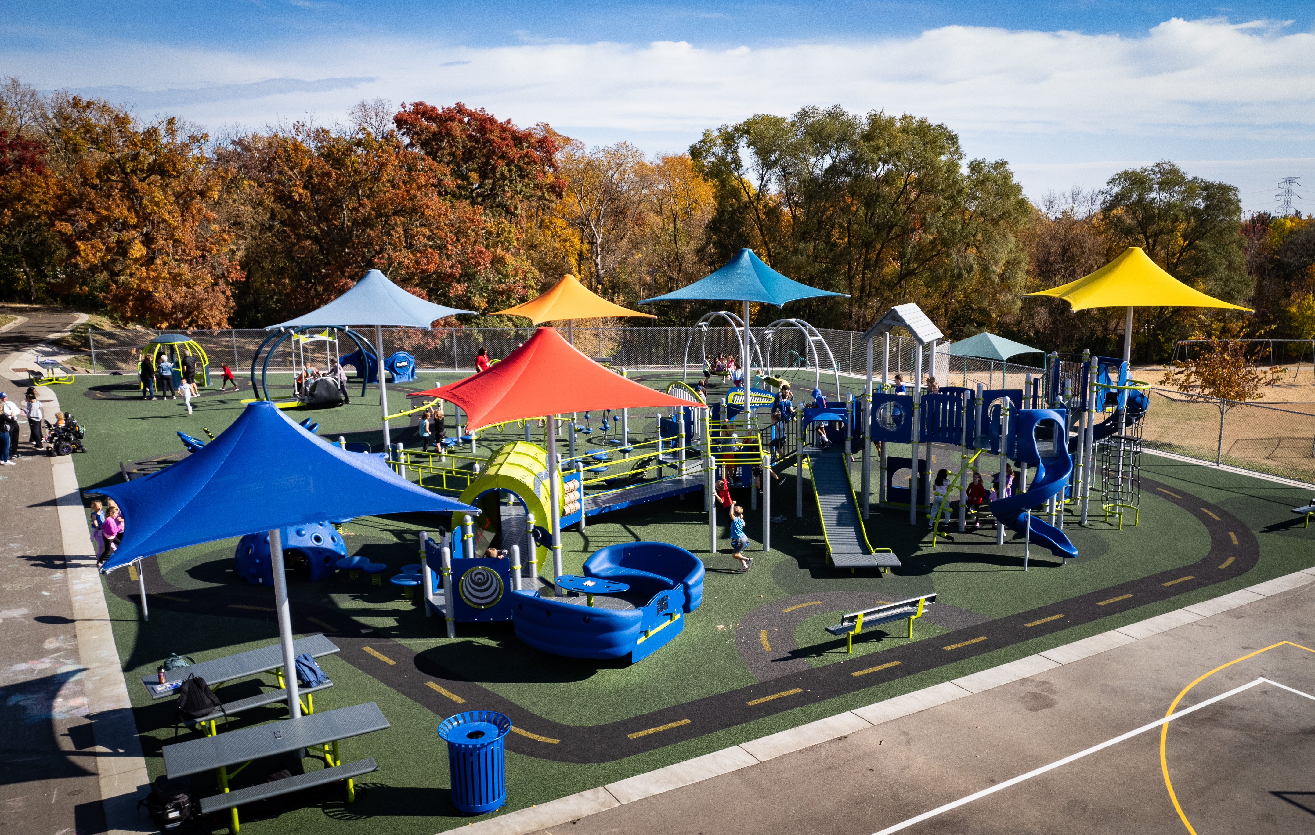 Glen Lake Elementary School inclusive playground, Minnetonka MN