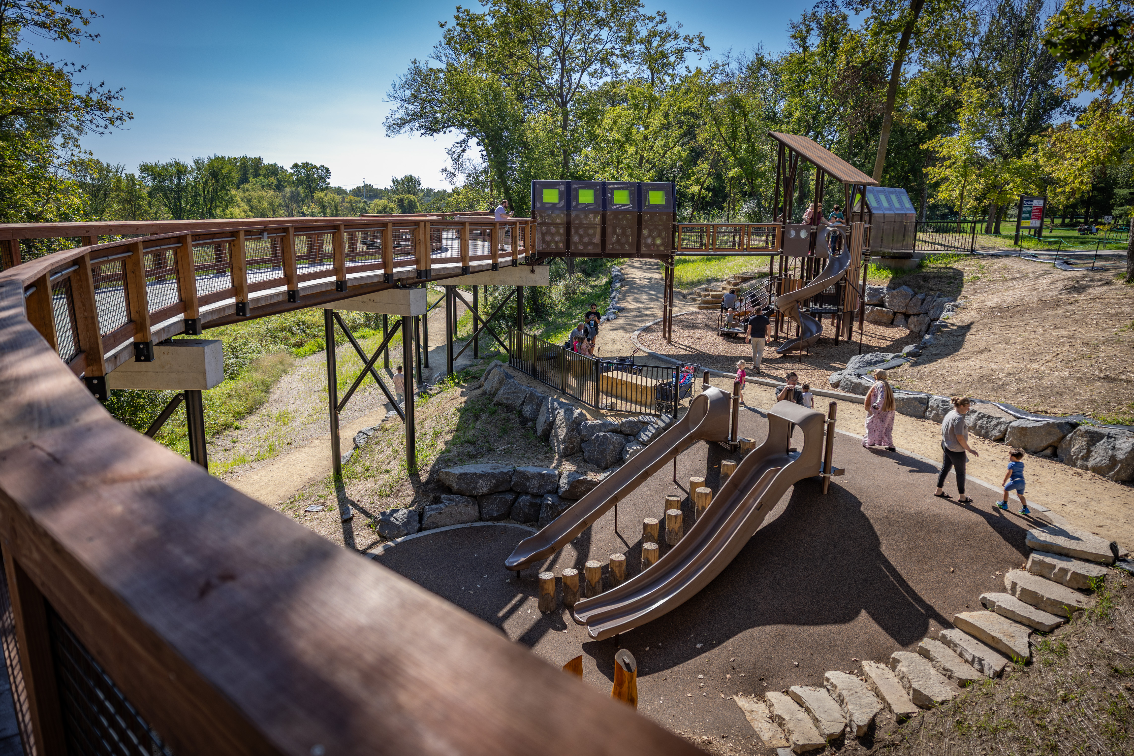 Mississippi Gateway Regional Park nature playground, Brooklyn Park MN
